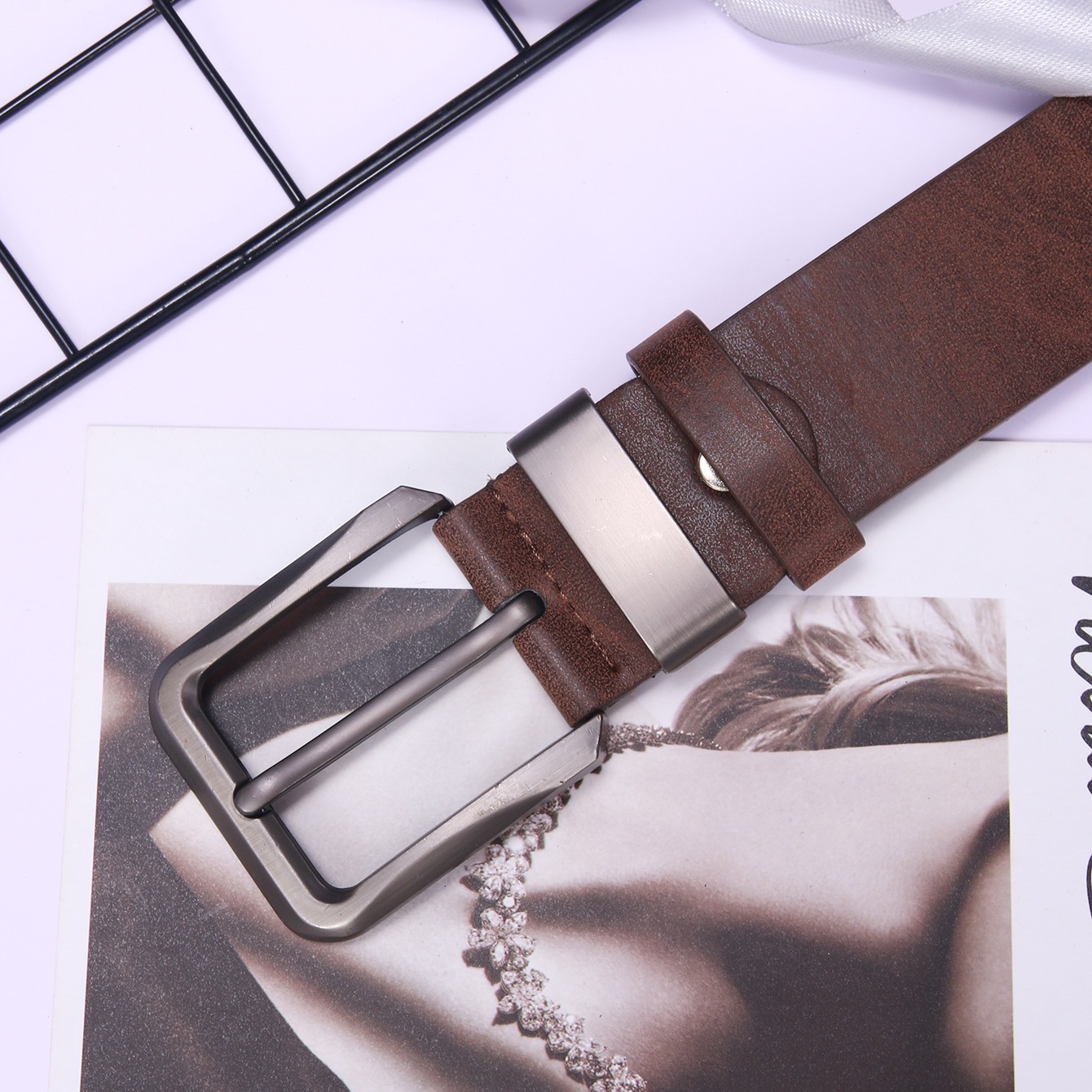 Men Plain Belt With Hole Punch